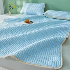 Cool Feeling Ice Tecido Colchão Capa, Único, Duplo, Folha de cama Queen, Verão Pad Mat, Elastic Band, Quatro Cantos, Colchas