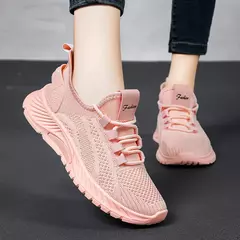 Sapatos femininos de caminhada slip-on, tênis casual de malha, sapatilhas respiráveis, tênis para senhora, moda outono, 2023 - Wolf Magazine