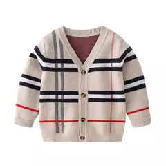 Suéter de malha de manga comprida infantil, pulôver bebê menino, camisa infantil, quente, roupas da moda, outono, inverno - Wolf Magazine