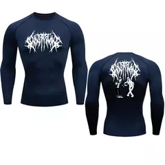 Y2K-Men's Bodybuilding Esporte T-Shirt, Corrida Camisa Secagem Rápida, Tops de Compressão de Manga Longa, Ginásio Camiseta, Fitness Rashgard Apertado