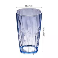 Copos de acrílico inquebráveis, copos de água inquebráveis, suco de frutas cerveja Champagne Cup for Bar, 490ml