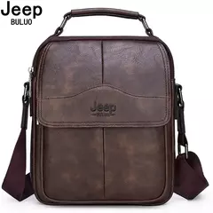 Jeep buluo saco de couro grande capacidade de divisão para o homem saco do mensageiro Novos homens crossbody saco sacos de ombro multi-função homens handba - loja online