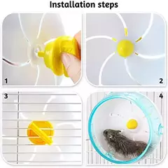 Hamster correndo roda brinquedos pequeno animal de estimação silencioso cristal girando jogging exercício roda brinquedos gaiola hamster acessórios animais de estimação produtos - Wolf Magazine