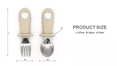 Baby Cartoon Tableware Set, Crianças Utensílio, Aço Inoxidável, Criança Louça, Talheres, Alimentação Colher, Garfo, Infantil