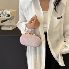 Embreagem De Brilho De Luxo Para Mulheres, Saco De Noite, Banquete De Festa, Bolsa De Ombro, Corrente, Design De Alta Marca - loja online