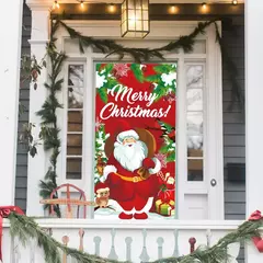 Decoração de Natal Bandeira Bandeira Pendurada Porta, Enfeites, Presentes de Natal, Decoração de Ano Novo, 2025, 2025 - Wolf Magazine