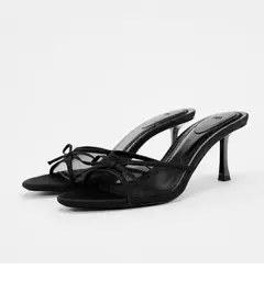 Sapato feminino de salto alto em toe aberto, sandália feminina, tamanho grande, peep conforto, salto alto, agulha bege retrô, verão 2024
