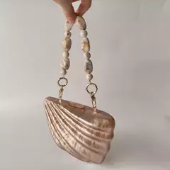 Saco de Embreagem de Mármore Acrílico, Concha, Marrom, Caixa de Pérolas, Bolsas Noite, Designer de Luxo, Carteira, Festa de Casamento, Pedras Dia, Carteira na internet