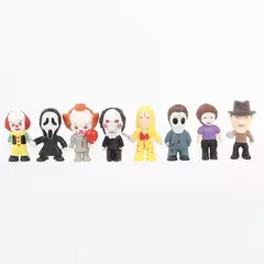 24 Pçs/set Personagens de Filme de Terror V para Vendetta Chucky Freddy Jason Assustador Saw PVC Figuras de Ação Brinquedos na internet