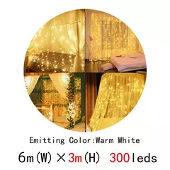 Cortina LED Fairy Lights, Natal Icicle Lights, festa de quarto, jardim, decoração do casamento da família, 220V - comprar online