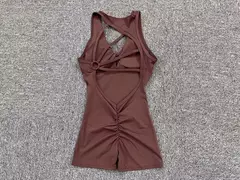 Macacão esportivo feminino, macacão fitness, conjunto esportivo push up, roupas esportivas, roupas de ioga, roupas de treino, vermelho, cinza, branco, 2024 - loja online