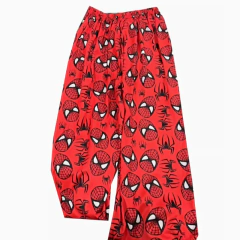 Olá kitty homem-aranha algodão solto senhoras calças de pijama calças de pijama feminino masculino dos desenhos animados sleep bottoms lounge wear menina sono - loja online