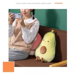 Travesseiro de frutas recheadas para meninas brinquedo de pelúcia banana macia cogumelo dos desenhos animados, cenoura e abacate presente para meninas na internet