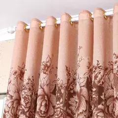 Imagem do Flower Jacquard Tulle Window Curtain, Drape Lace, Voile Sheer Bordado, Quarto, Varanda, Living Room Decor, 100x250cm, 1Pc
