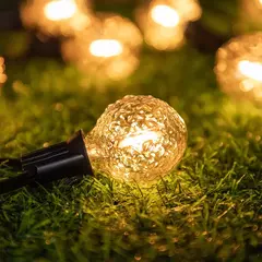 Conectável Diamond Outdoor Light Guirlanda, impermeável Jardim Fairy Lights, Natal Decorativo String Light, E12, 220V, G40 na internet