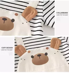 Uma peça macacão de algodão puro para o bebê, manga curta, elegante, masculino e feminino, verão - Wolf Magazine