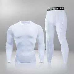 Conjunto de Roupa Interior de Compressão Térmica Masculina, Roupa de Treino Apertada, Treino, Corrida, Fitness, Desporto, Ginásio, Roupa Desportiva - loja online