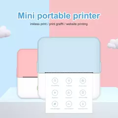 Mini impressora térmica portátil com Bluetooth, impressora sem fio, compatível com Android e iOS - loja online
