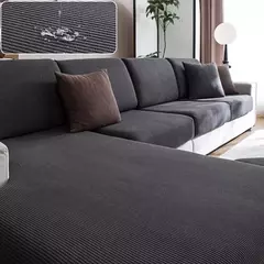 Capa de sofá à prova d'água, luxuosa, elástica, ajustável, para sala de estar, 1, 2, 3, 4 lugares, em forma de l, conjunto completo - comprar online
