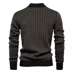 AIOPESON-pulôver de algodão com decote simulado masculino, suéter descascado quente masculino, novo design, outono e inverno - loja online