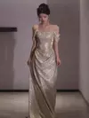 Vestido sereia ruched, lantejoulas sexy sem mangas, rabo de peixe leve, longo, cerimônia do anfitrião, vestido de baile de festa, banquete luxuoso