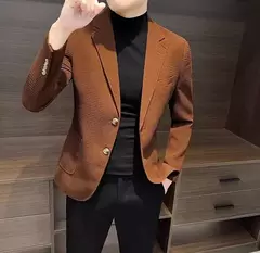 Fatos e blazers xadrez masculinos, moda masculina casual, jaqueta grife de luxo, roupas grife premium, branco e marrom, casacos de festa, verão
