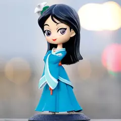 14cm q posket princesa mulan figura modelo brinquedos bonecas presentes bolo decoração de casa festa de aniversário crianças presentes - loja online