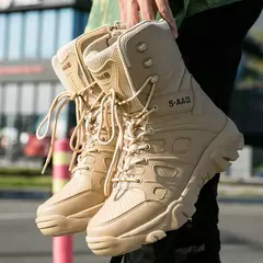 Botas táticas impermeáveis do exército para homens, Sapatos de trabalho no deserto, Sapatos de escalada e caminhada, Botas de tornozelo ao ar livre, tamanho grande 47 - comprar online