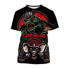 T-shirt impressa em 3D para homens e mulheres, filme de horror de Natal, monstro fantoche, venda quente, moda nova - comprar online