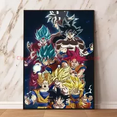 Imagem do Arte de parede em tela dragon ball goku, pôster estético, decoração de casa, pinturas penduradas, presentes clássicos de aniversário