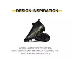 Botas de campo de futebol profissional para homens, grampos antiderrapantes, sapatos de treinamento de grama interna para crianças, sociedade original - Wolf Magazine