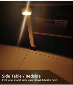Luz noturna led com sensor de movimento, lâmpada noturna sem fio para cabeceira, bateria para quarto, armário, escadas, iluminação