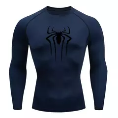 Camiseta masculina de segunda pele correndo, esportes de proteção solar Fitness Rashgarda, mangas compridas MMA, camisa de compressão, roupas de treino - comprar online