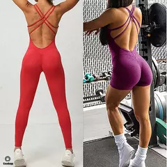 Macacão de exercício Lycra para mulheres, roupa ativa, conjunto de ioga, legging, roupa de treino, roupas esportivas, academia, feminino, 2022, almofada - comprar online