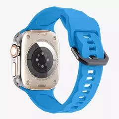 Banda de silicone para apple watch pulseira 49mm 45mm 41mm esporte pulseira 44mm 40mm 42mm 38mm pulseira iwatch ultra 9 8 7 6 se 5 4 cinto - loja online
