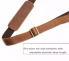 Bolsa de ombro retrô de couro genuíno masculina, grande capacidade, bolsa transversal diagonal, bolsa pequena para iPad, cavalo louco