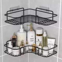 Prateleiras De Banheiro De Liga De Alumínio, Prateleira De Canto Sem Broca, Rack De Armazenamento De Chuveiro, Suporte, Organizador De Maquiagem De Banheiro, Fornecimento De Parede De Shampoo