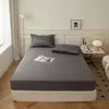 Kuup-Poliéster Equipado lençol e fronhas, monocromático, elástico, em torno da tampa do colchão, cama queen size, 3pcs