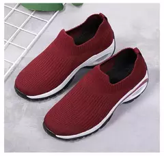 Sapatos esportivos casuais femininos, tênis de plataforma cunhada para senhoras, sapatos vulcanizados respiráveis, nova moda, verão 2024 - loja online