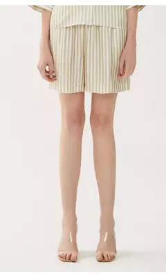 Calções de cintura alta listradas de luxo feminino, calças curtas femininas, roupa de verão, K1433W, Em Stock - Wolf Magazine