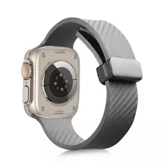 Pulseira de fibra de carbono para Apple Watch, Ultra 2 bandas, pulseira magnética de silicone, 49mm, 44mm, 45mm, 41mm, 40mm, iWatch Series 9, 8, 7, 6, SE, 5, 4 - comprar online