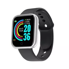 Relógio inteligente multifuncional para homens e mulheres, telefone conectado bluetooth, música, pulseira de esportes fitness, monitor de sono, smartwatch y68, d20 - comprar online