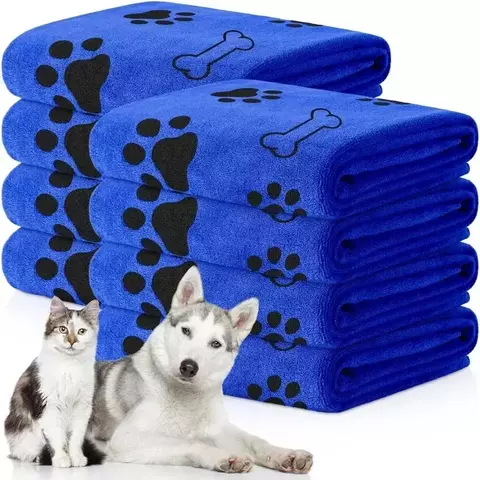 Toalha de secagem rápida de microfibra para cães e gatos, Toalha de banho, Absorvente, Puppy Medium Products, Pet Bath Products