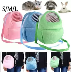Saco de transporte de viagem hamster chinchila cobaia coelho respirável gaiola transportadora quente macio viagem andando pequeno animal transportadora - loja online