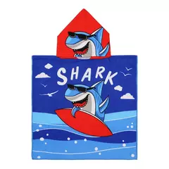 Baby Cartoon Printing Bathrobe, Unicorn Beach Towel, Boy, Shark, Dinosaur, Kids Hooded Cape, Children Bath Item, Girls - Wolf Magazine