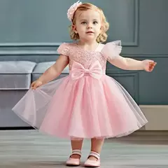 Vestidos de lantejoulas princesa feminina, vestido de batismo, festa de casamento infantil, Natal, vestido novo de luxo, 2022 - Wolf Magazine