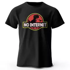 T-shirt impressa sem Internet, 100% algodão, camisetas gráficas engraçadas para homens e mulheres, tops de verão na internet