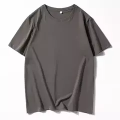 Imagem do Camiseta pesada grande para homens, camiseta de manga curta, blusa lisa, roupa casual masculina, 12 cores, 100% algodão, verão