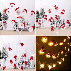 Snowman LED Garland String Light, Feliz Natal Decorações para Casa, Xmas Tree Ornament, Presentes de Ano Novo, 2024 na internet