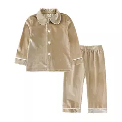 Imagem do Natal família natal crianças menino menina pijamas vestido conjuntos de roupas personalização veludo manga longa criança pijamas + calças trajes